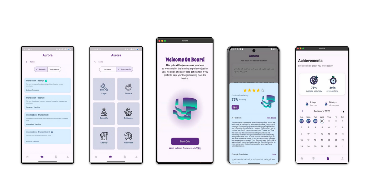 Aurora - AI-Based Translation Learning